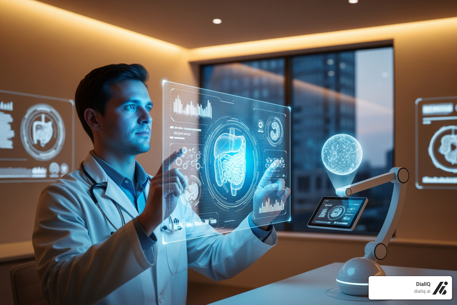 A dashboard of a medical AI tool like an AI Scribe in action - AI for doctors