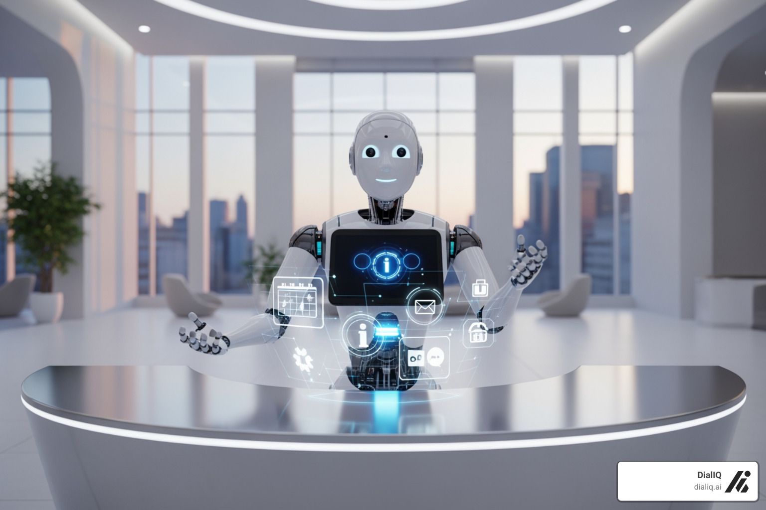 a workflow diagram showing a call being routed by an AI - AI receptionist benefits