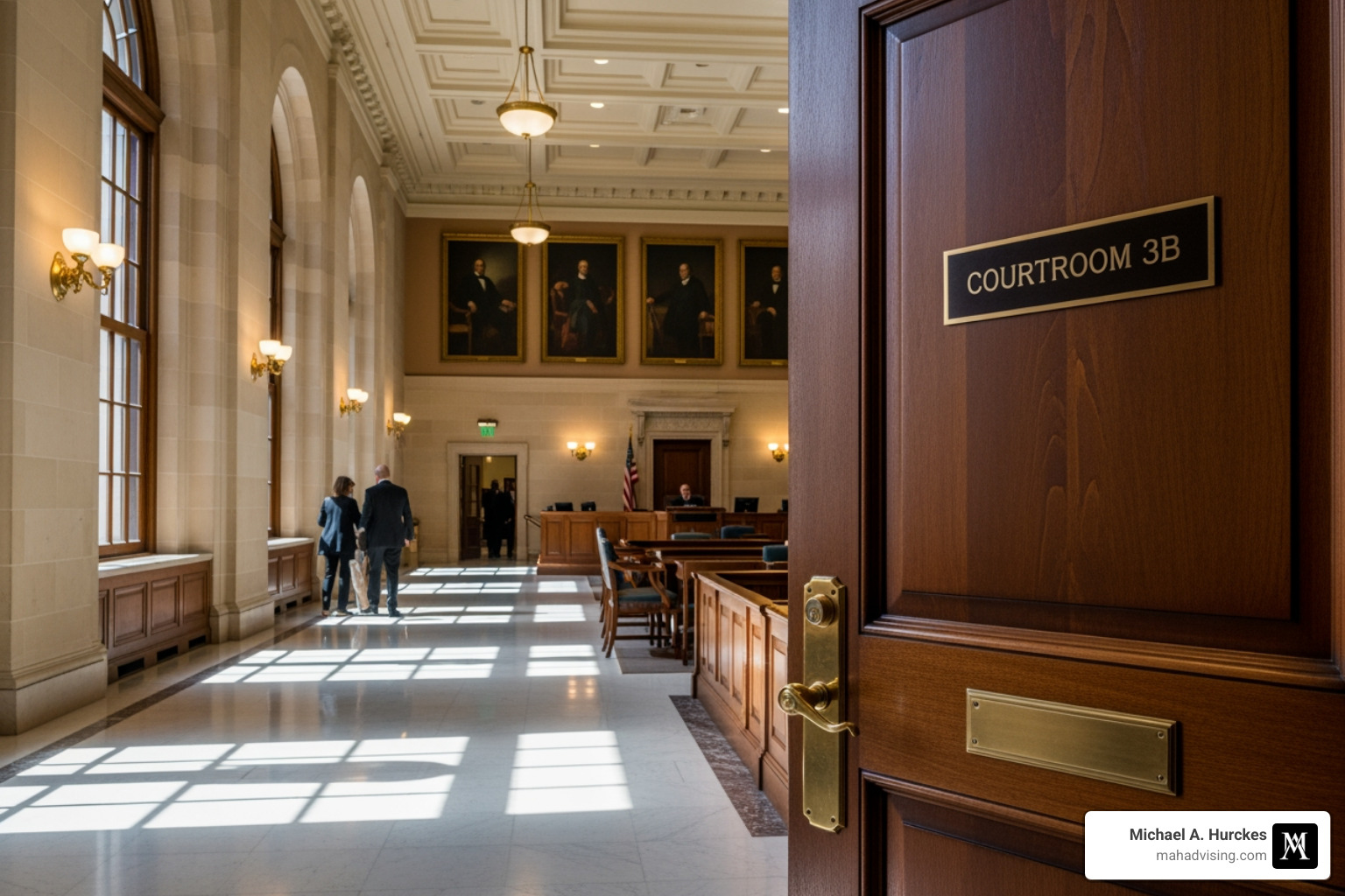 Interior of a New York courthouse with a focus on a courtroom door - dispute resolution new york Interior of a New York courthouse with a focus on a courtroom door - dispute resolution new york