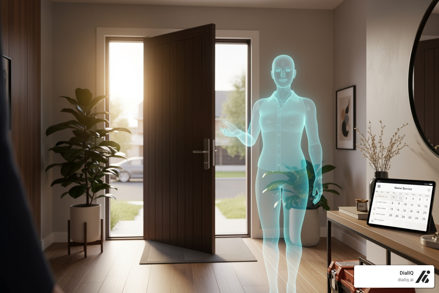 A calendar filling up with appointments automatically - AI Receptionist for Home Services