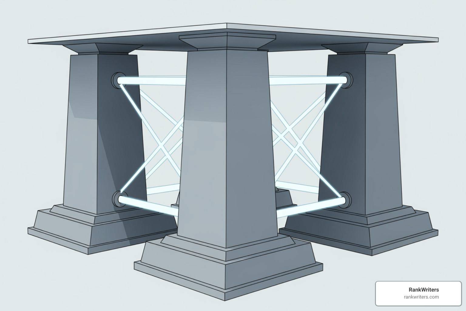 diagram showing the four pillars of legal SEO: Technical, Content, Local, and Link Building - Legal SEO company