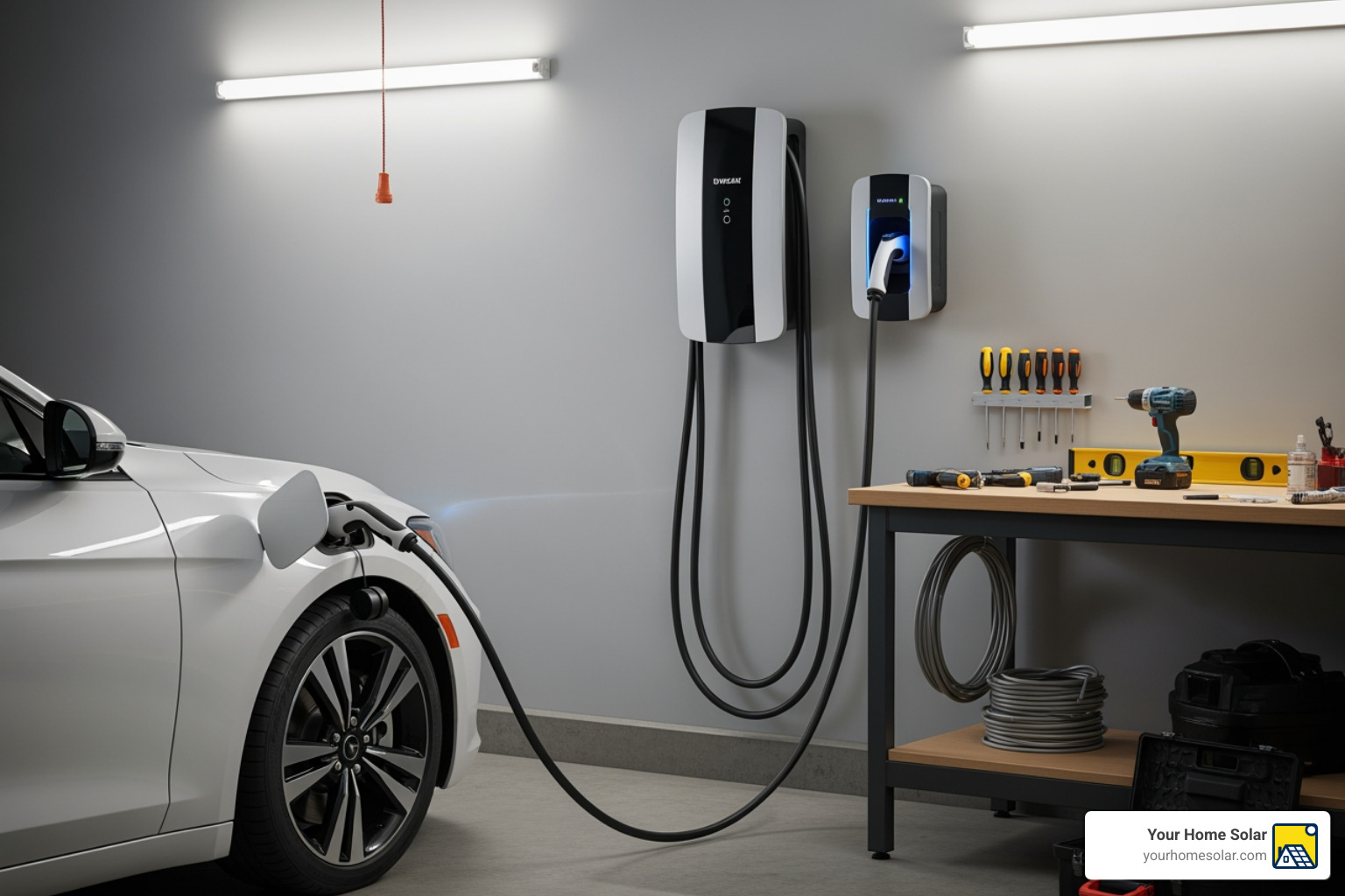 person comparing two different EV chargers on a website - Install electric charger person comparing two different EV chargers on a website - Install electric charger