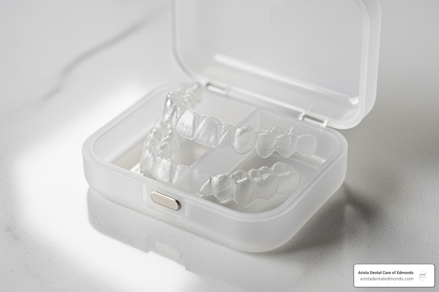 Invisalign clear aligners in their case - Invisalign for adults
