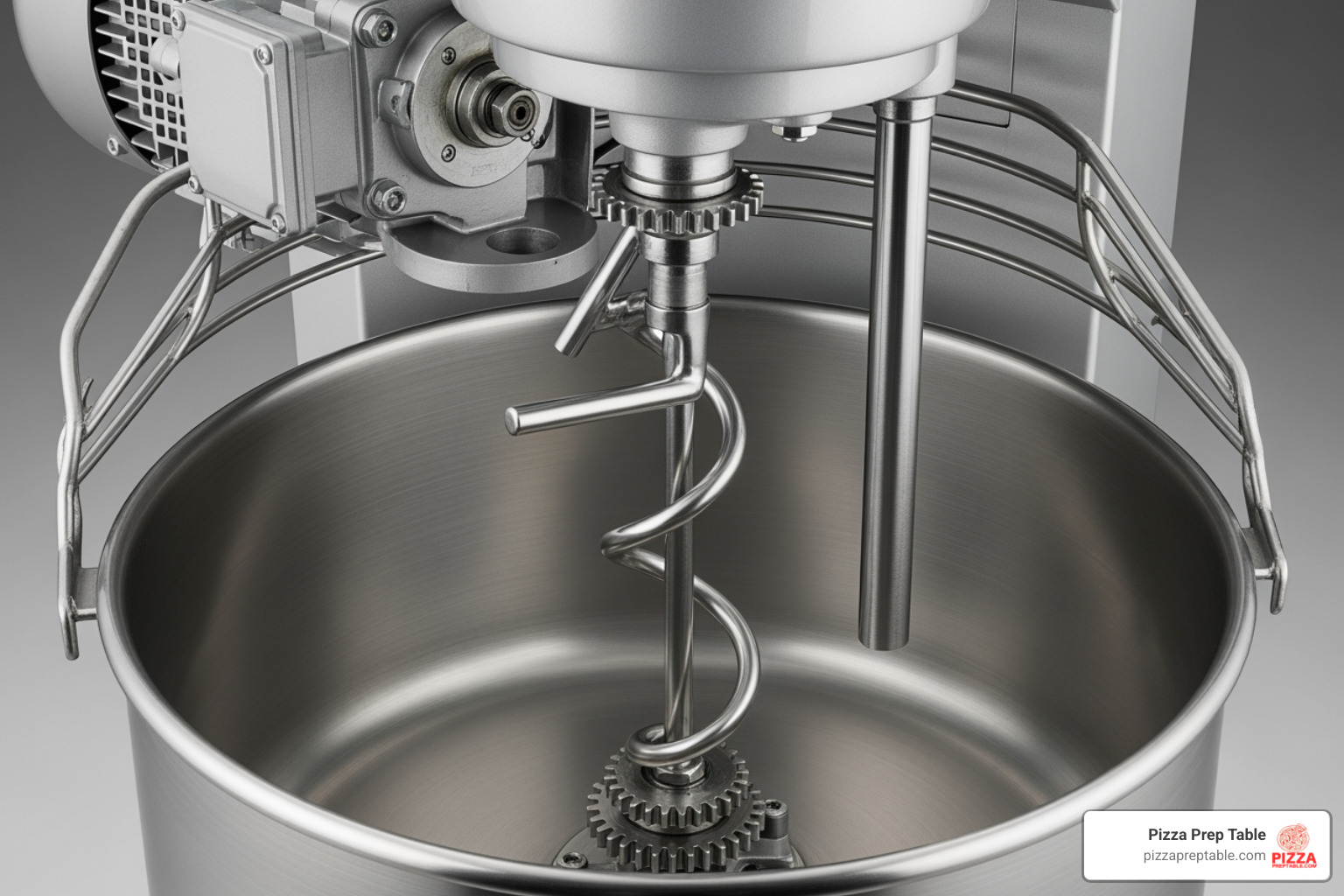 internal components of a spiral mixer - spiral dough kneader