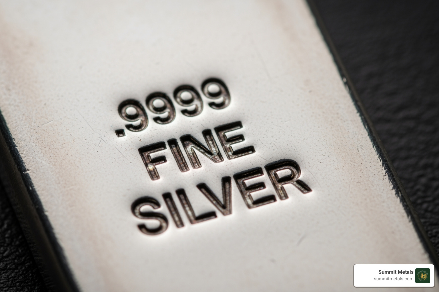 silver bar with .999 Fine Silver stamp - silver IRA eligible