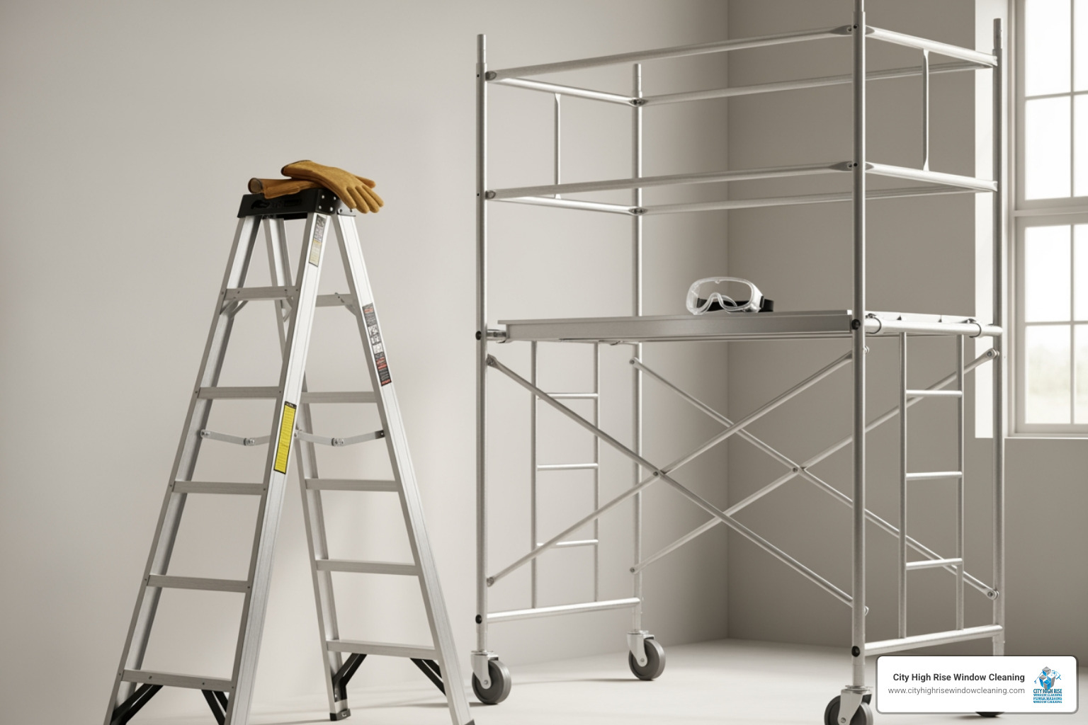 various safety equipment for painting high walls, including a multi-position ladder, a stable scaffold, ladder mitts, and safety goggles - how do you paint high walls various safety equipment for painting high walls, including a multi-position ladder, a stable scaffold, ladder mitts, and safety goggles - how do you paint high walls