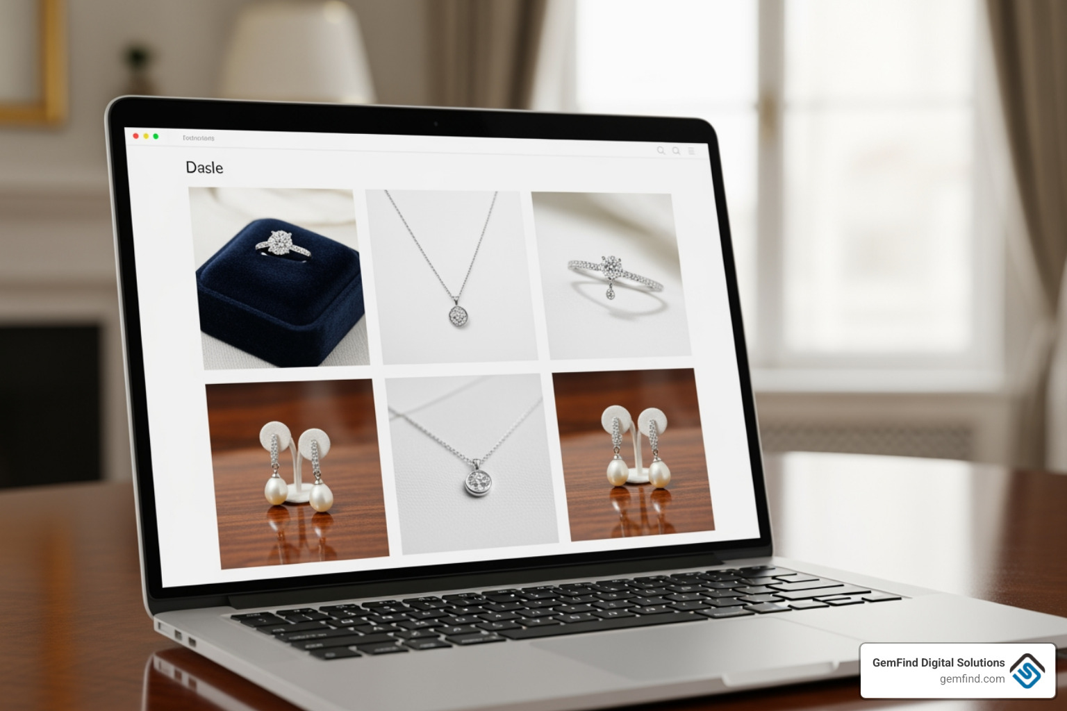 jewelry on laptop screen - seo jewelry