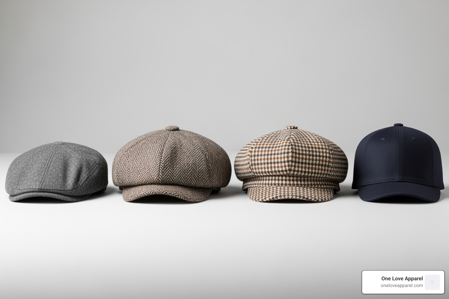 Different flat cap styles: Traditional, Newsboy, Bakerboy, Driving cap - best flat caps