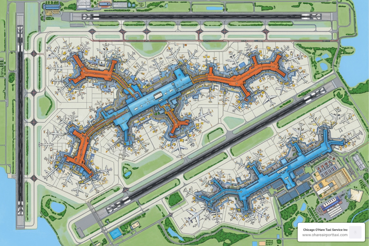 O'Hare Airport terminal map - o hare airport transfer between terminals O'Hare Airport terminal map - o hare airport transfer between terminals