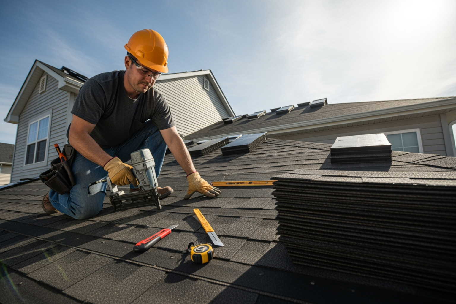 swatch of different roofing materials like asphalt, metal, and tile - roofing installation cost swatch of different roofing materials like asphalt, metal, and tile - roofing installation cost
