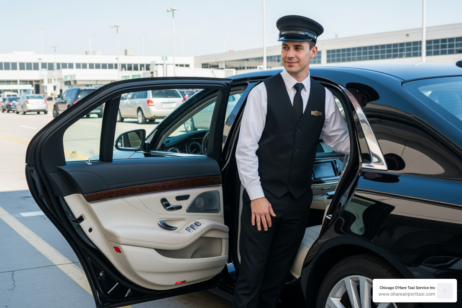 chauffeur opening car door for passenger, highlighting clean vehicle interior - airport private car chauffeur opening car door for passenger, highlighting clean vehicle interior - airport private car