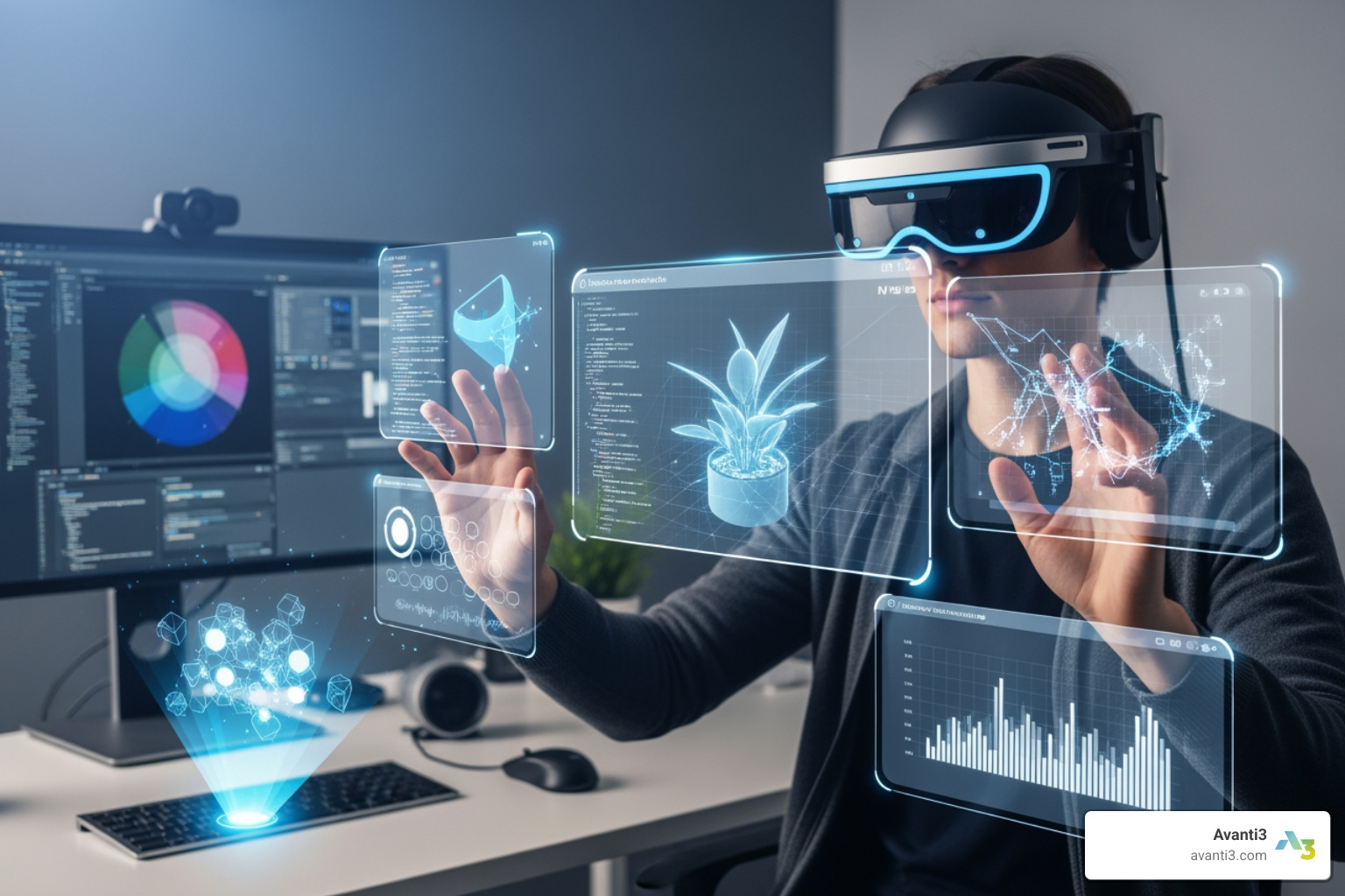 a simple, clean no-code AR creator interface showing a 3D model being placed on a trigger image - learn how to create augmented reality