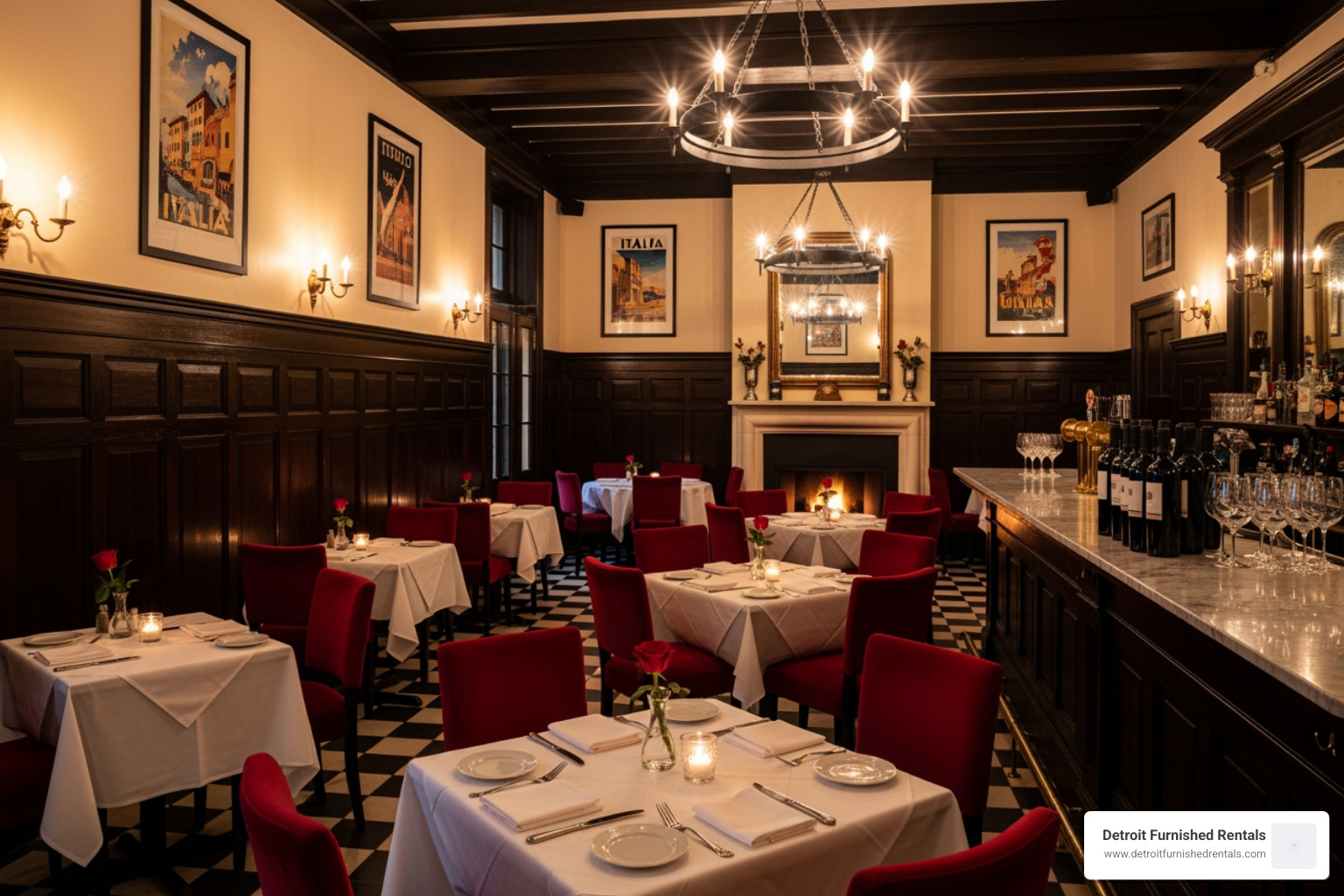 Amore da Roma's classic, old-world interior - Historic restaurants Detroit