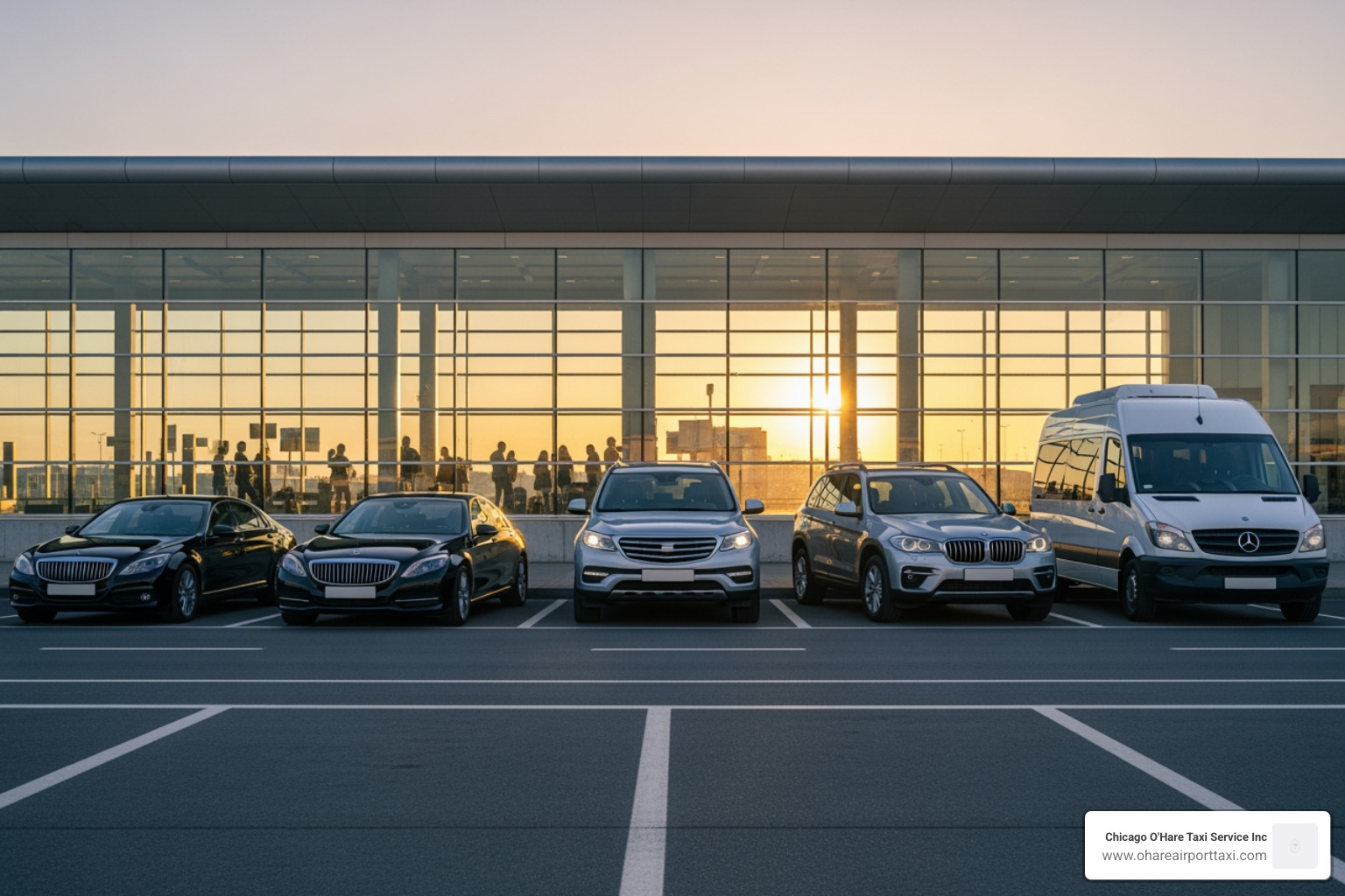 diverse fleet of airport service vehicles including a sedan, SUV, and van - Reliable airport service diverse fleet of airport service vehicles including a sedan, SUV, and van - Reliable airport service
