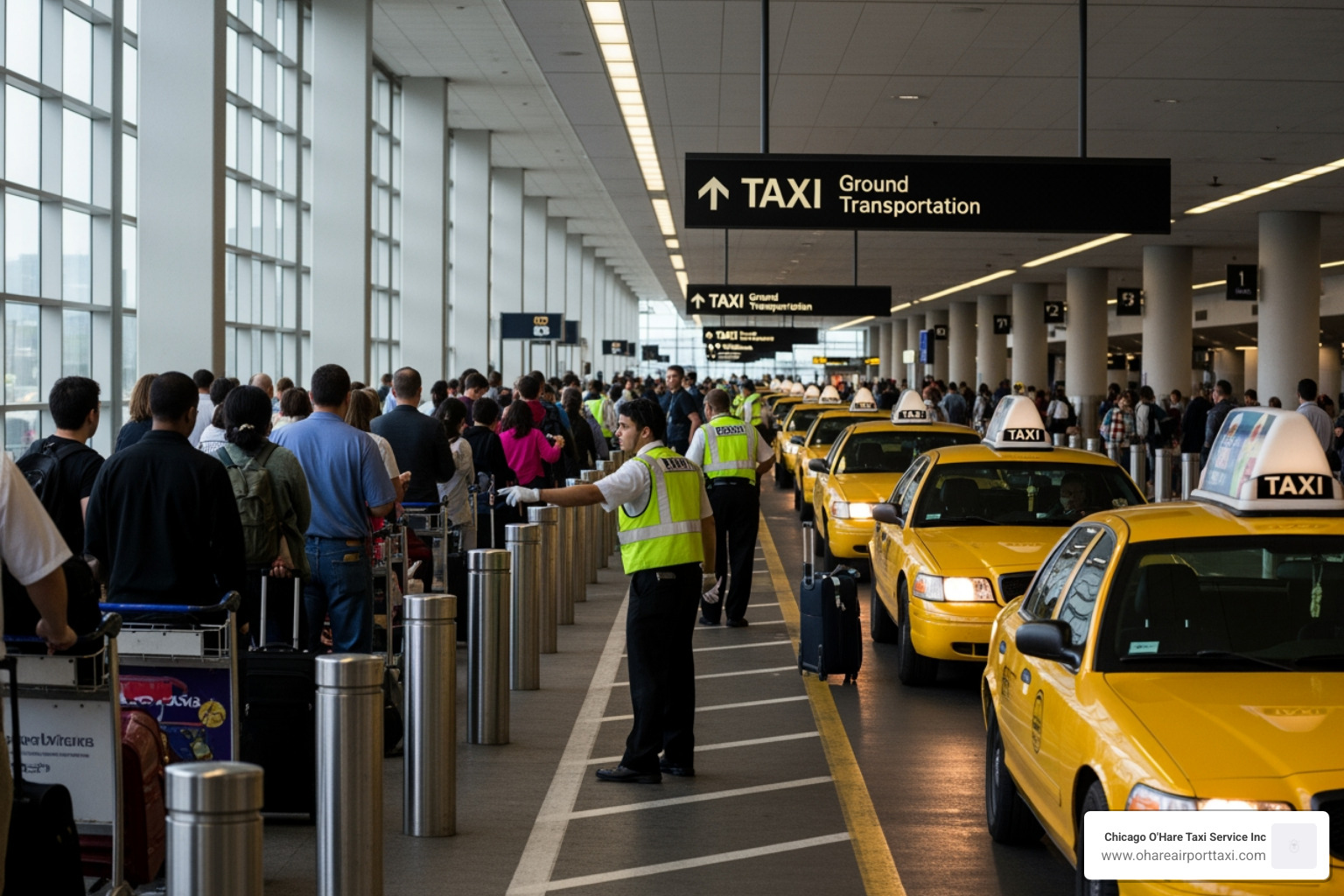 official O'Hare taxi stand - taxi Chicago O'Hare official O'Hare taxi stand - taxi Chicago O'Hare