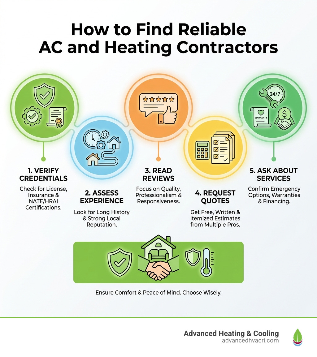 Infographic: How to Find Reliable AC and Heating Contractors - ac and heating contractors near me infographic 