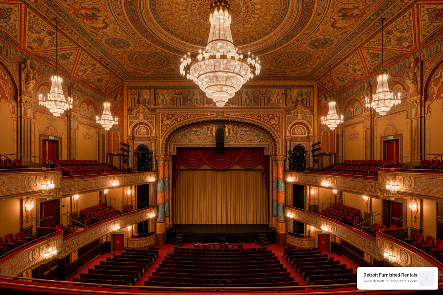Ornate interior of the Fox Theatre - concerts in detroit michigan Ornate interior of the Fox Theatre - concerts in detroit michigan