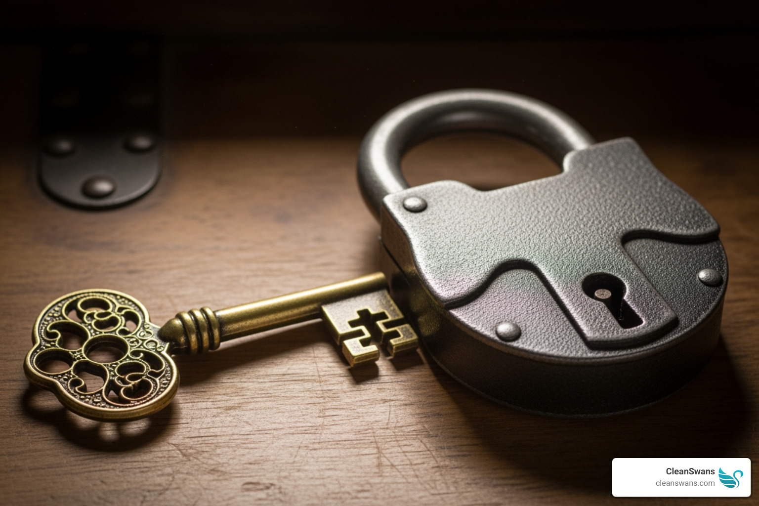 image symbolizing discretion, like a key and a lock - elite luxury cleaning services