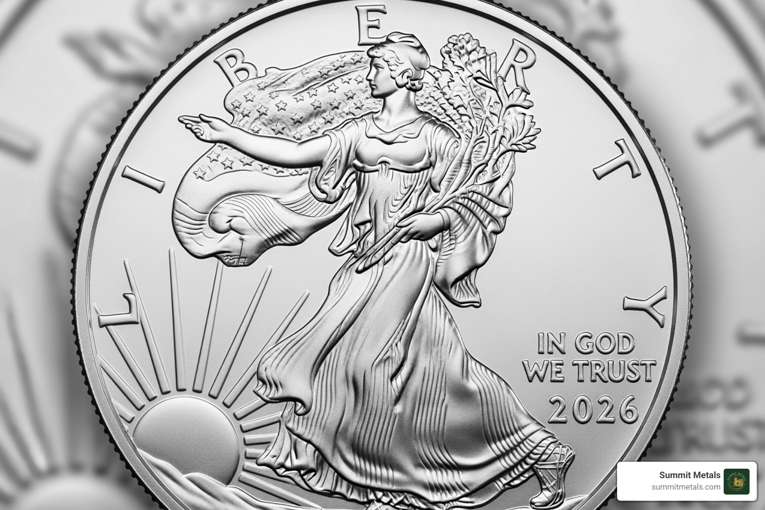 calendar showing 2026 with "USA 250th" and "ASE 40th" circled - american silver eagle 2026
