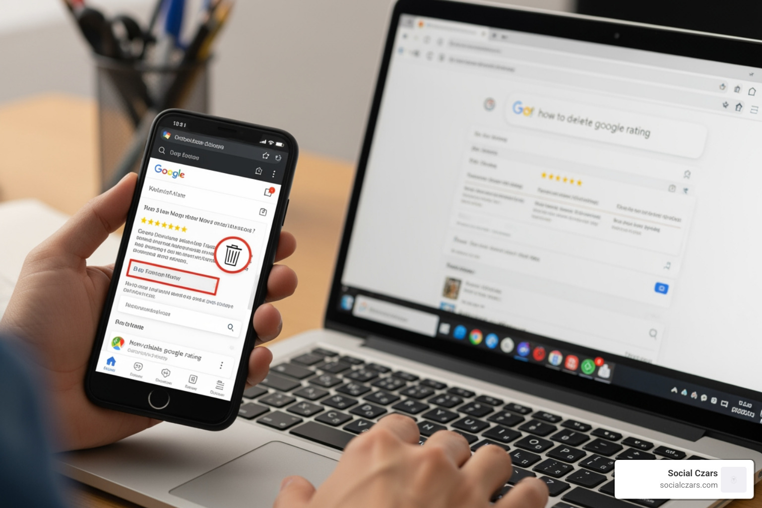 Google Business Profile dashboard showing reviews section - how to delete google rating
