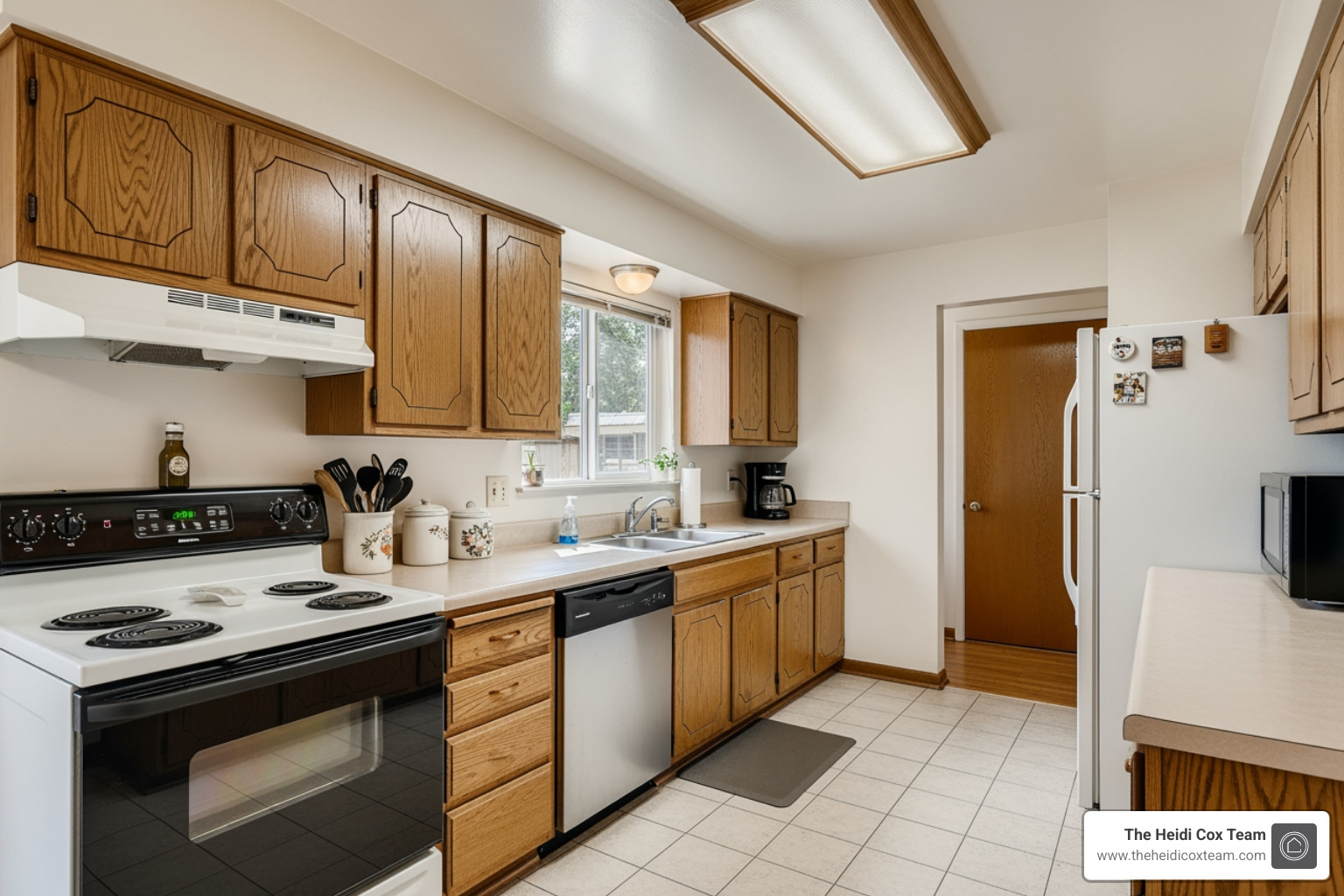 A clean but dated Denver kitchen, showing a home that could be sold “as-is”. - Sell home fast Denver