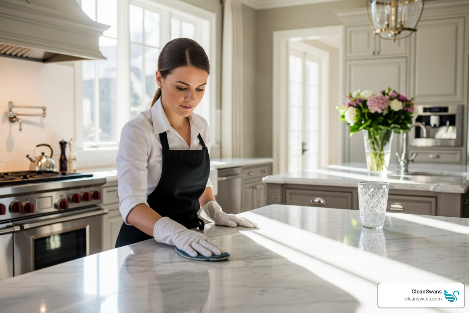 A beautifully organized walk-in closet with neatly arranged clothes and accessories - White-Glove Cleaning for Elite Homes