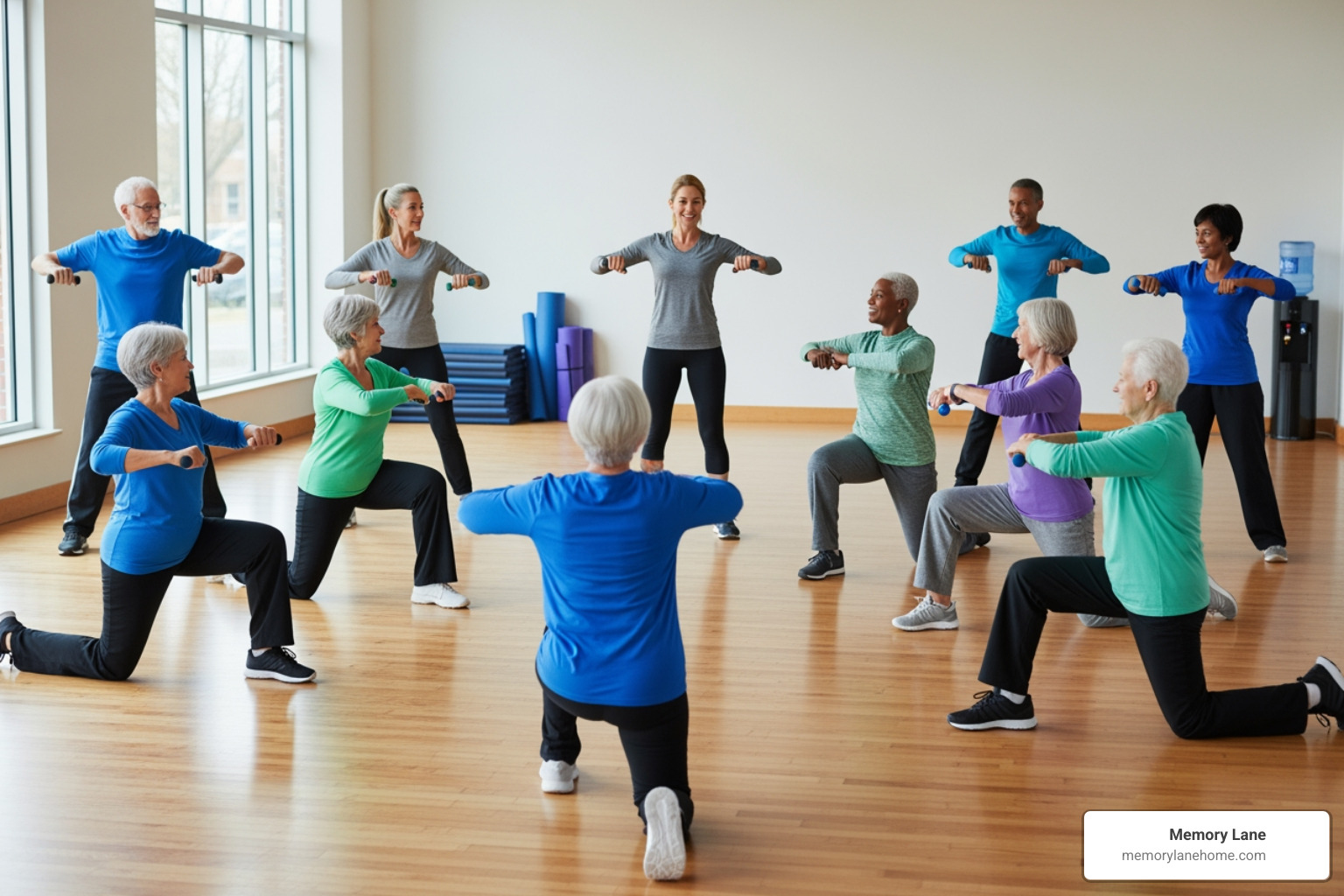 seniors participating in a group fitness class - assisted living michigan seniors participating in a group fitness class - assisted living michigan