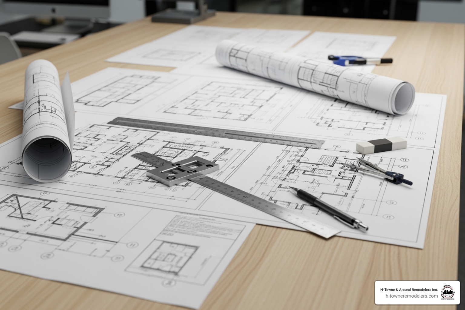 architectural blueprints for a home addition - Houston home additions