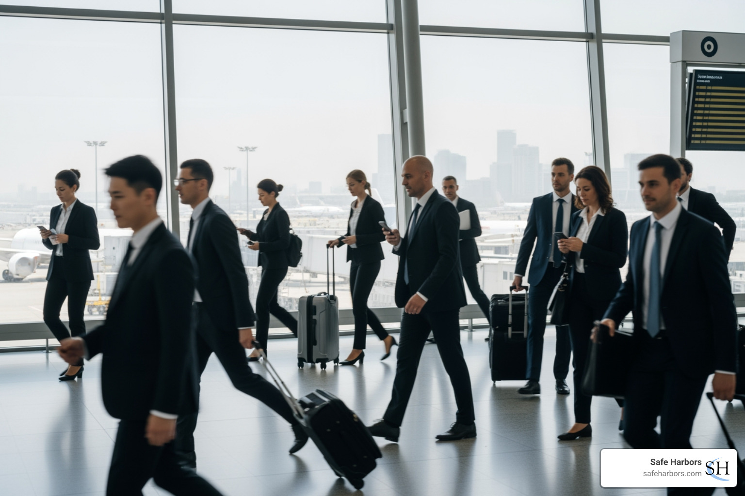 professional looking at a dashboard with travel analytics - Corporate travel spend professional looking at a dashboard with travel analytics - Corporate travel spend