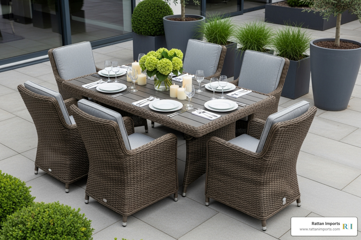 stylish all-weather wicker dining set on a patio - how to create an outdoor dining area stylish all-weather wicker dining set on a patio - how to create an outdoor dining area