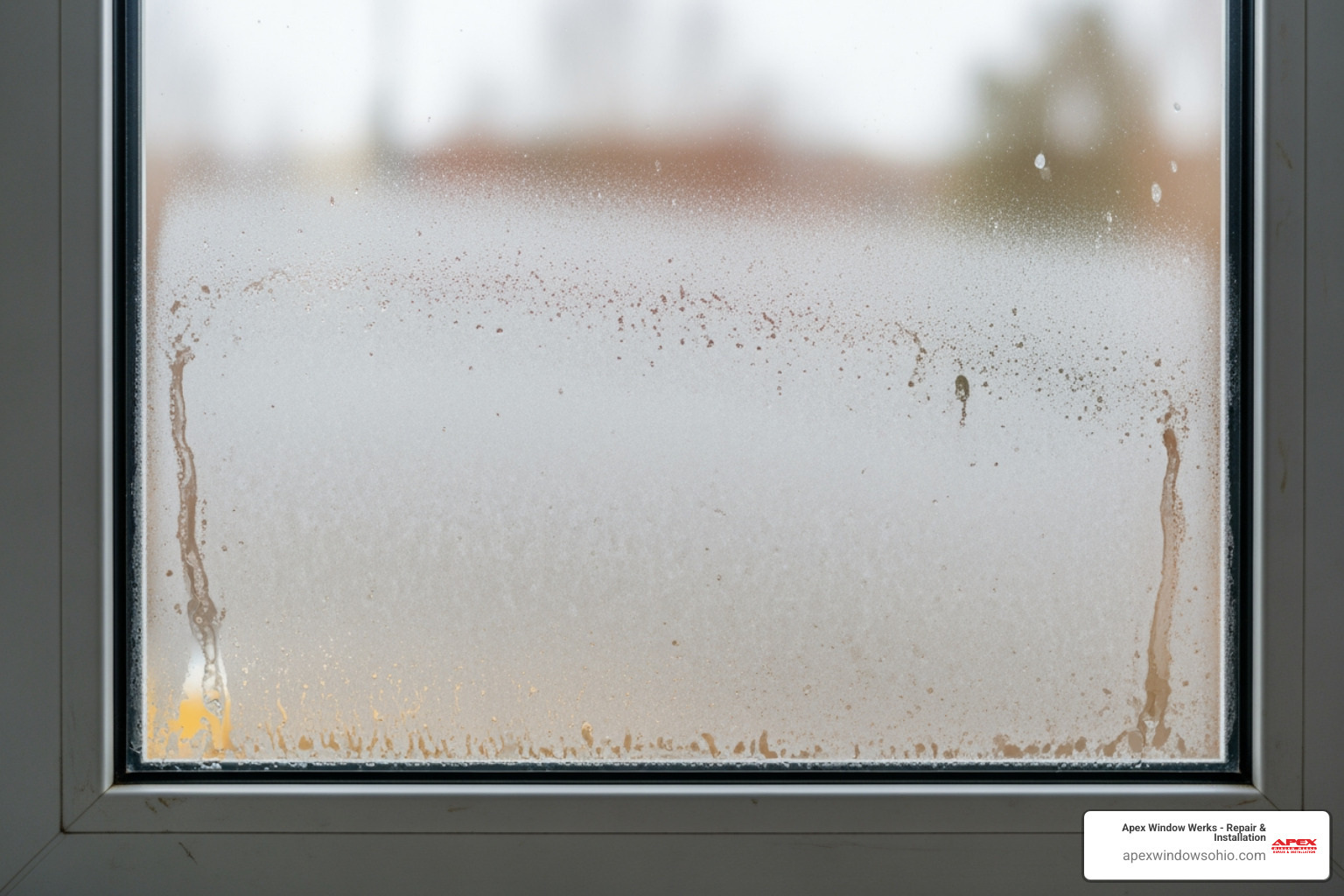 foggy double-pane window - glass window pane replacement near me