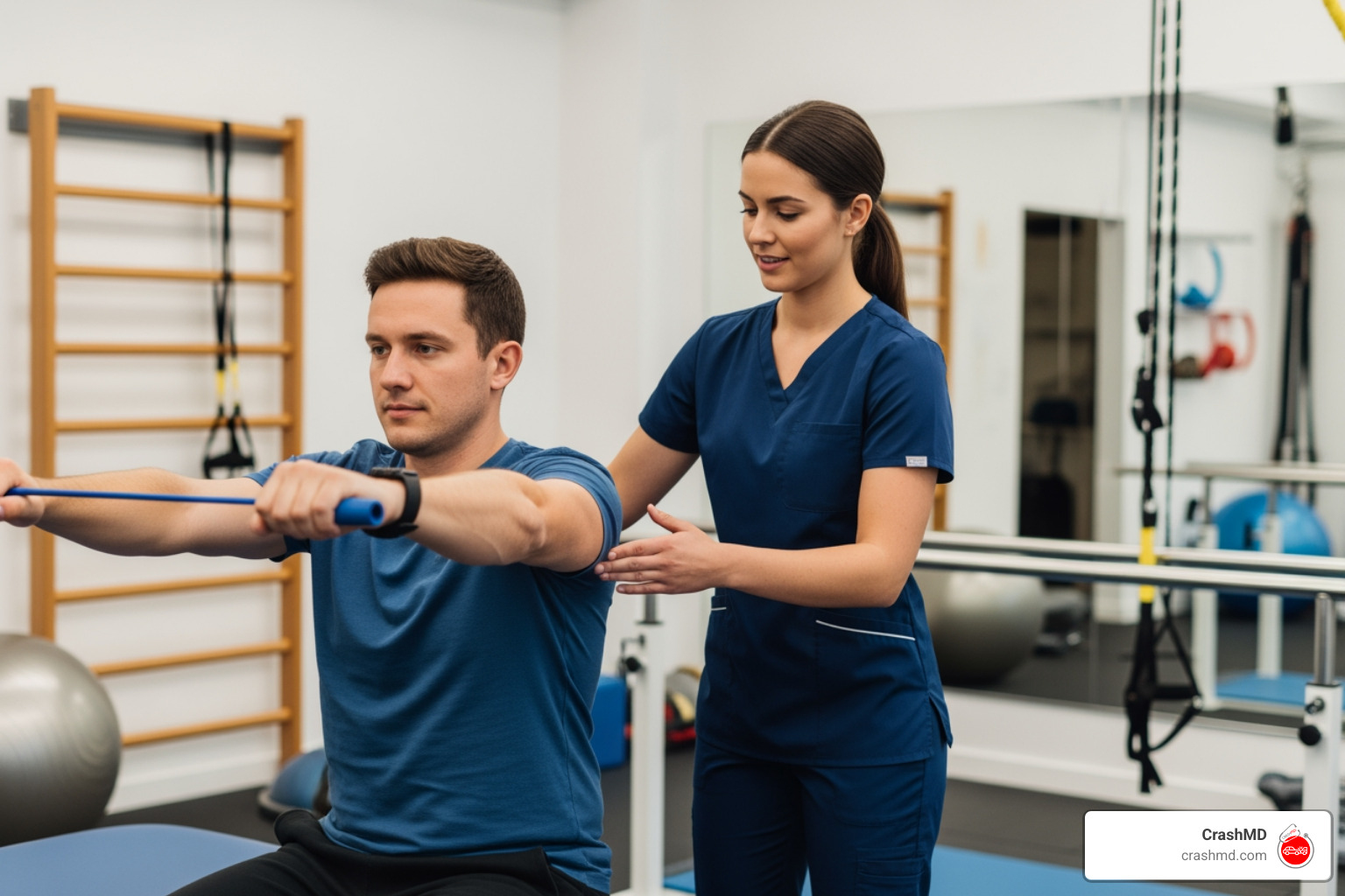 a physical therapist working with a patient on mobility exercises - Spinal cord injury specialist