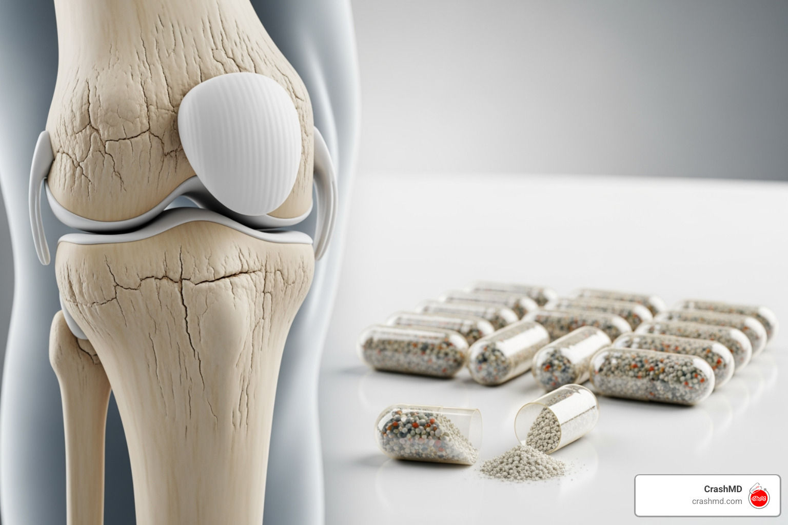 supplement bottles for Glucosamine and Chondroitin - cartilage repair supplements