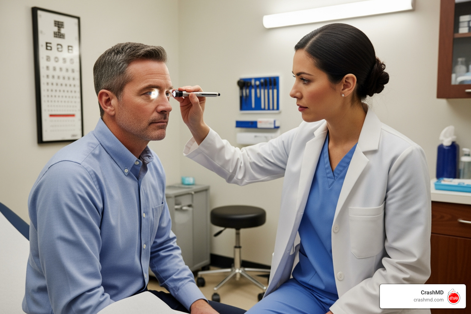 doctor performing neurological exam - what do doctors check after a car accident doctor performing neurological exam - what do doctors check after a car accident