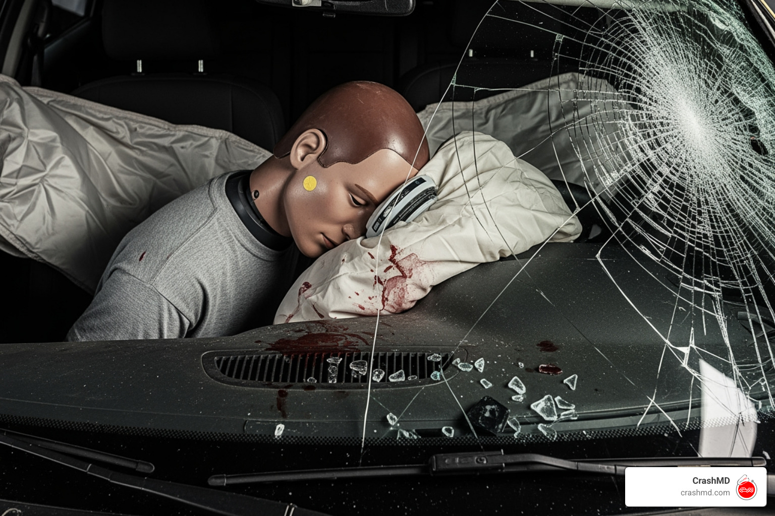 diagram showing the mechanics of whiplash - car crash injury