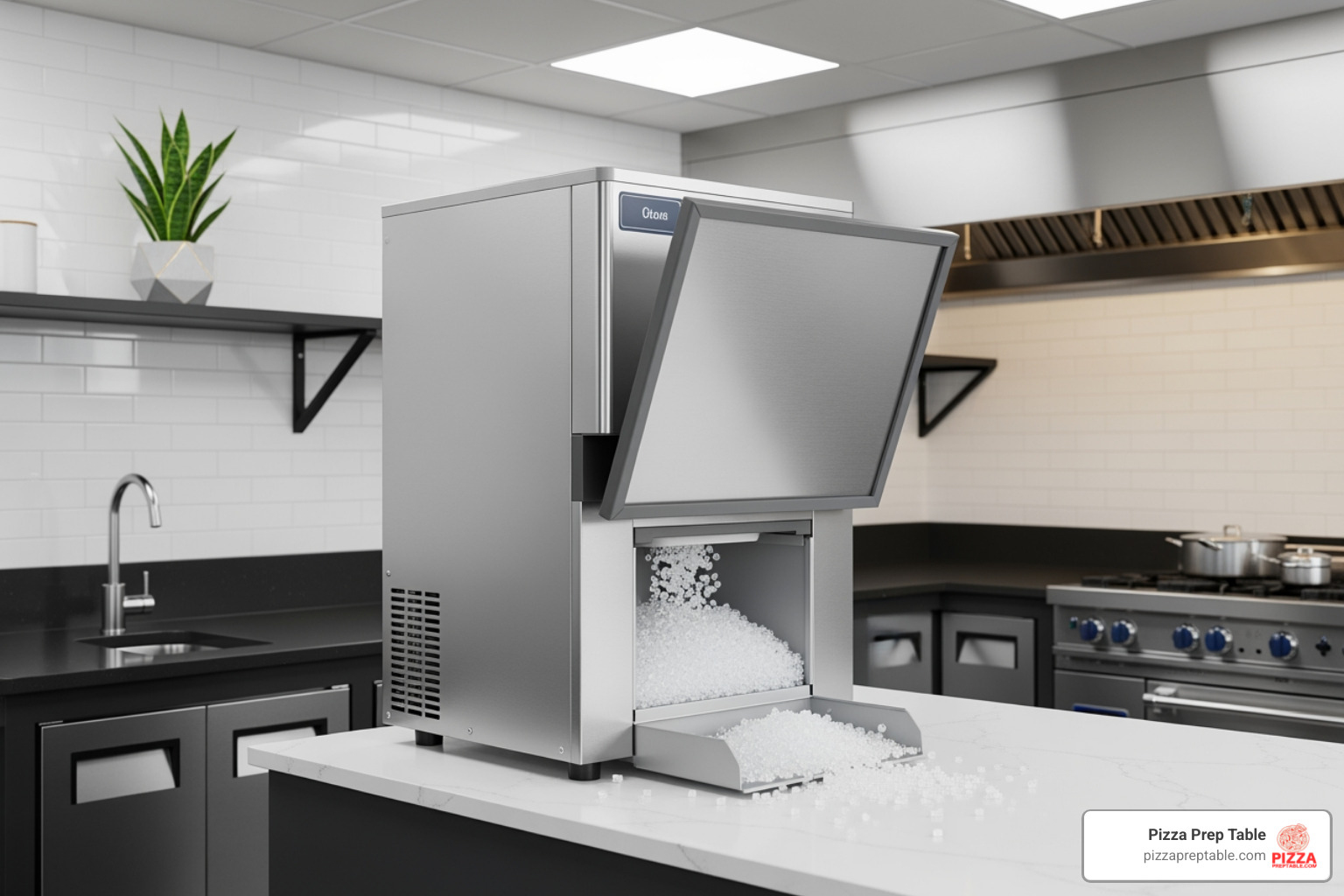 sleek commercial pellet ice maker in a modern restaurant kitchen - commercial pellet ice maker sleek commercial pellet ice maker in a modern restaurant kitchen - commercial pellet ice maker
