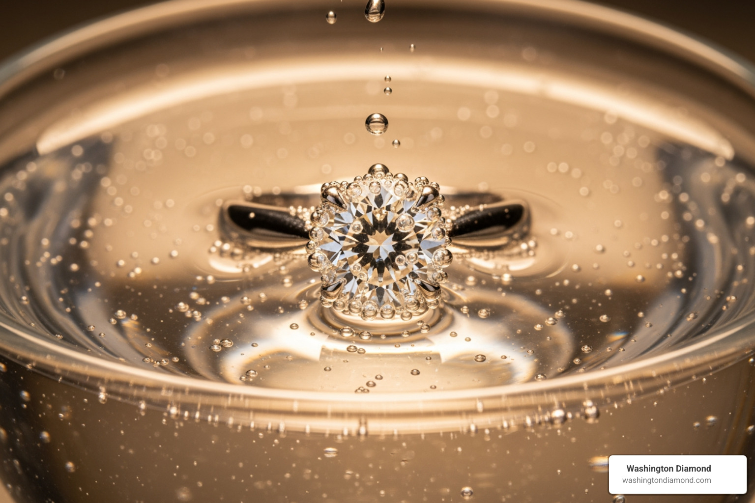 diamond ring soaking - best way to clean diamonds