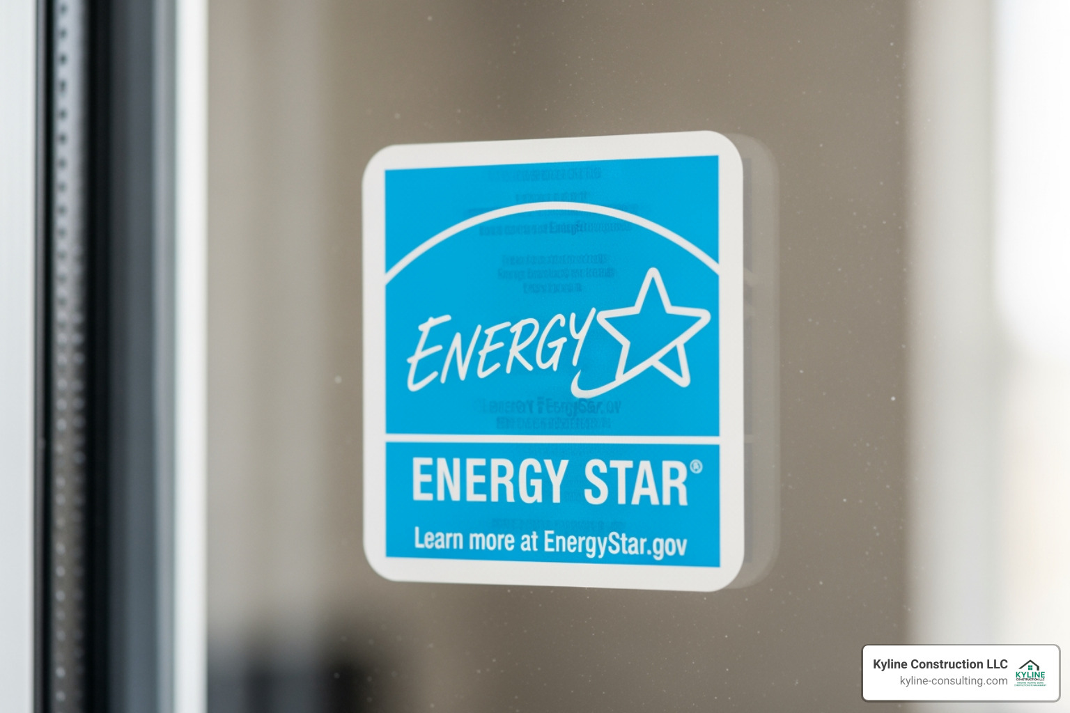 Energy Star label on a window pane - replacement windows cincinnati ohio