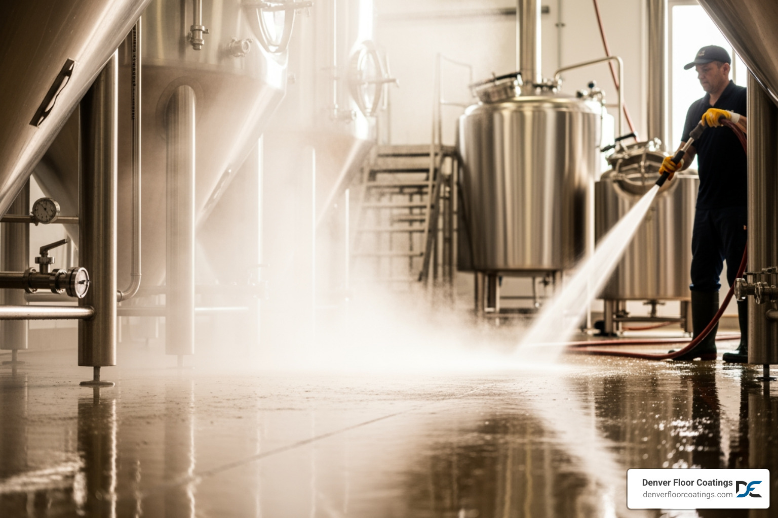 Brewery floor withstanding hot water washdowns - what is urethane cement Brewery floor withstanding hot water washdowns - what is urethane cement