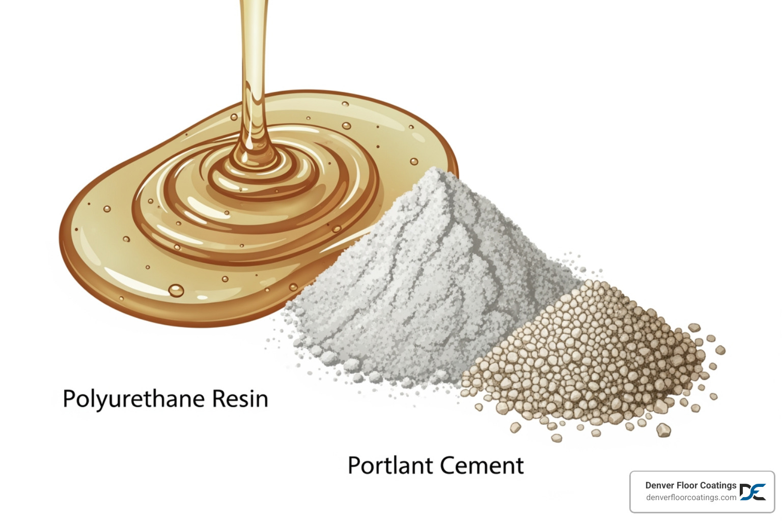 Illustration of urethane cement components - what is urethane cement Illustration of urethane cement components - what is urethane cement