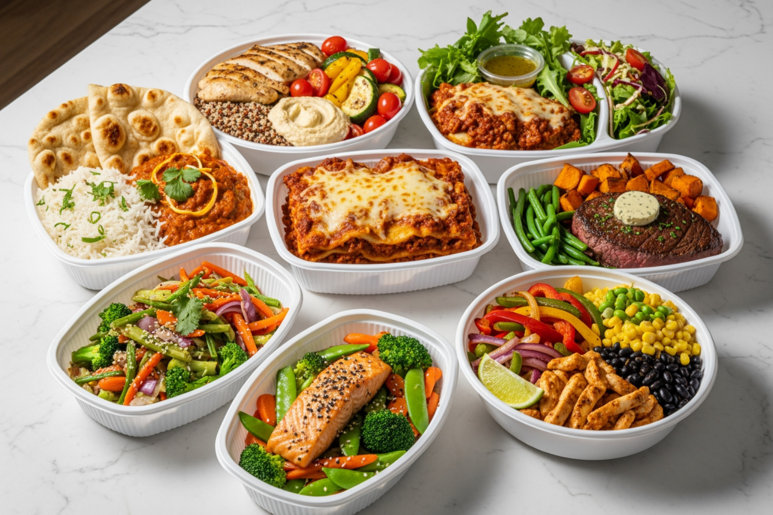 a variety of Factor meals showcasing different cuisines - factor meals