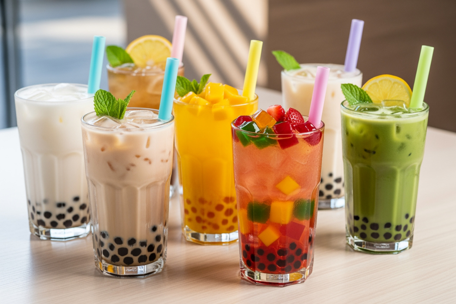 boba tea street vendor -  boba tea