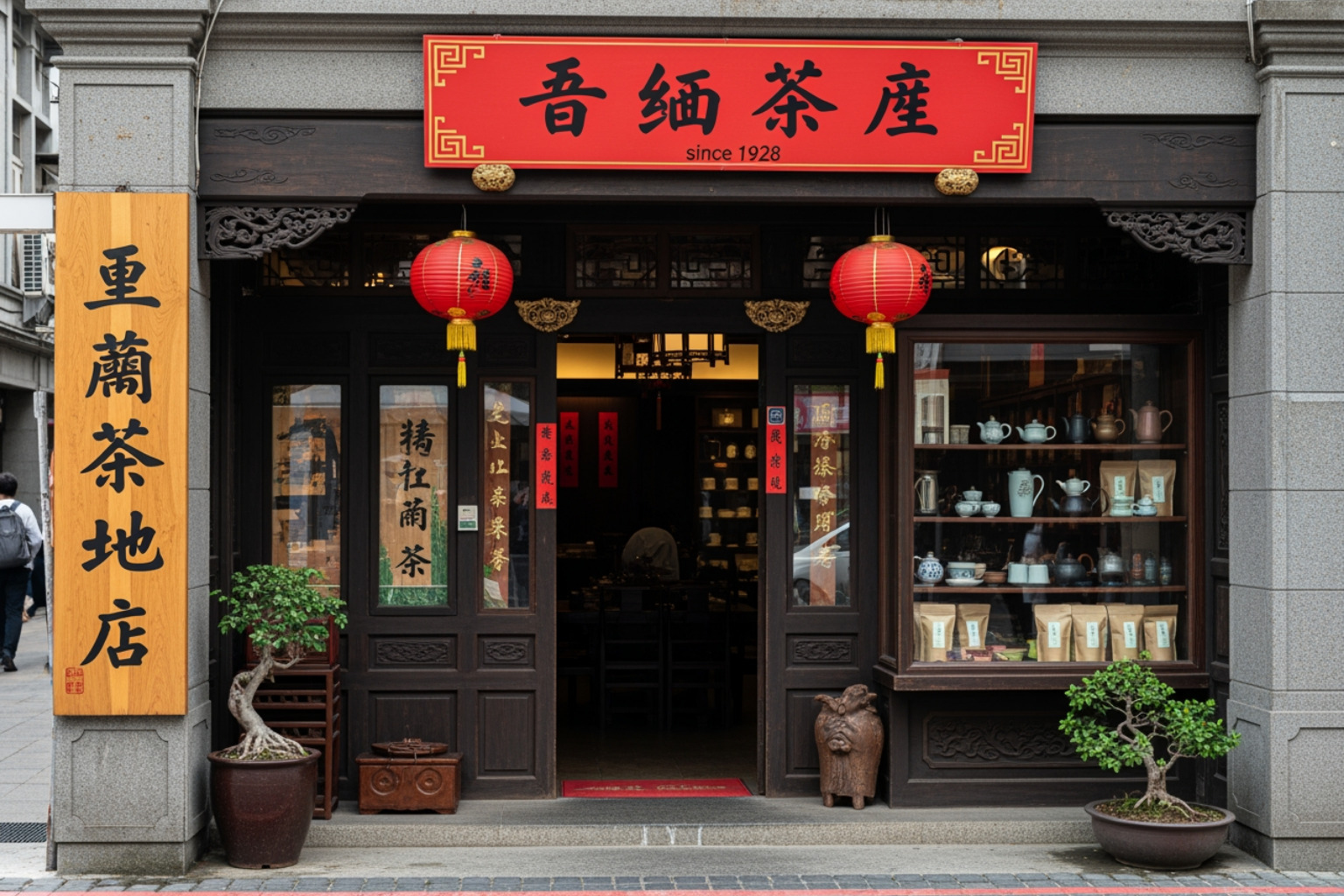 vintage-style Taiwanese tea shop -  boba tea