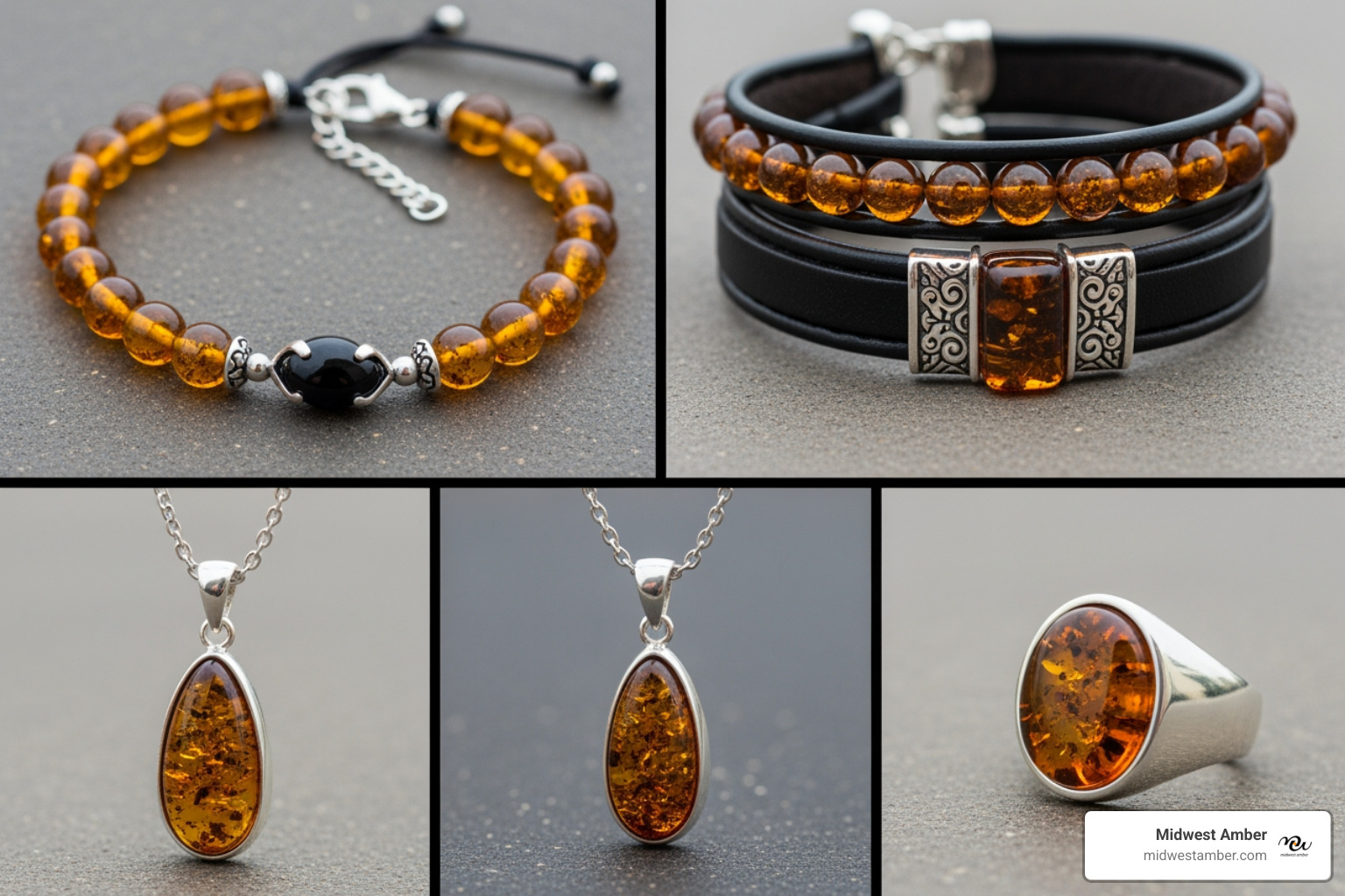 Amber jewelry for men