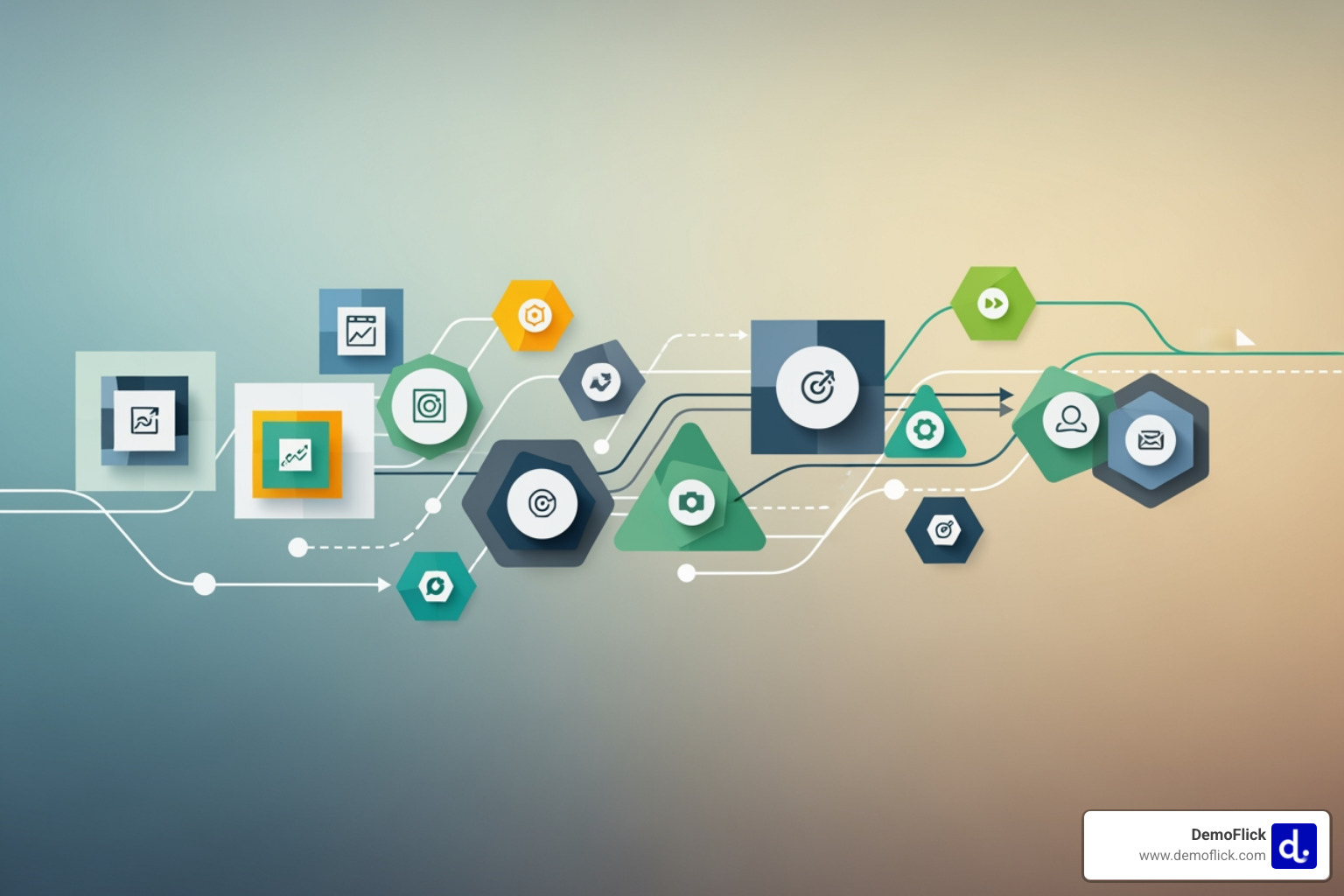 Abstract visual representing a structured workflow, with interconnected nodes symbolizing stages of a process - Corporate event video production Abstract visual representing a structured workflow, with interconnected nodes symbolizing stages of a process - Corporate event video production