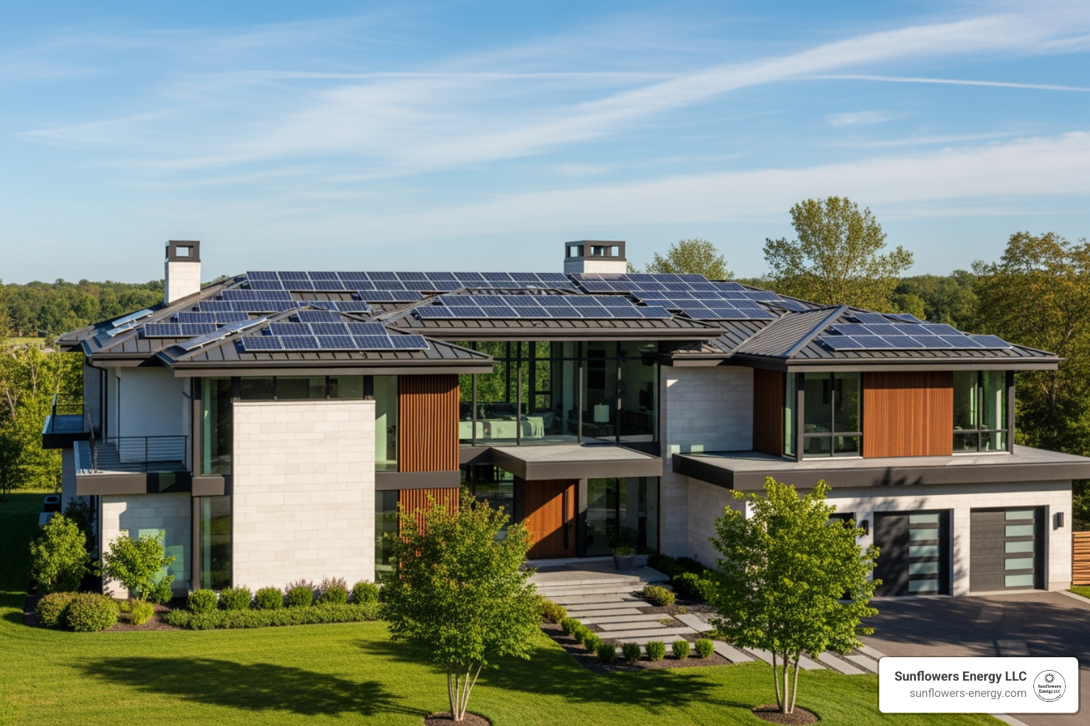 modern Canadian home with solar panels - cost to add solar panels to home