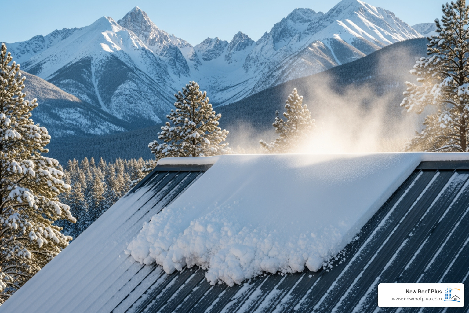 metal roof shedding snow in Colorado - metal roofing Englewood CO