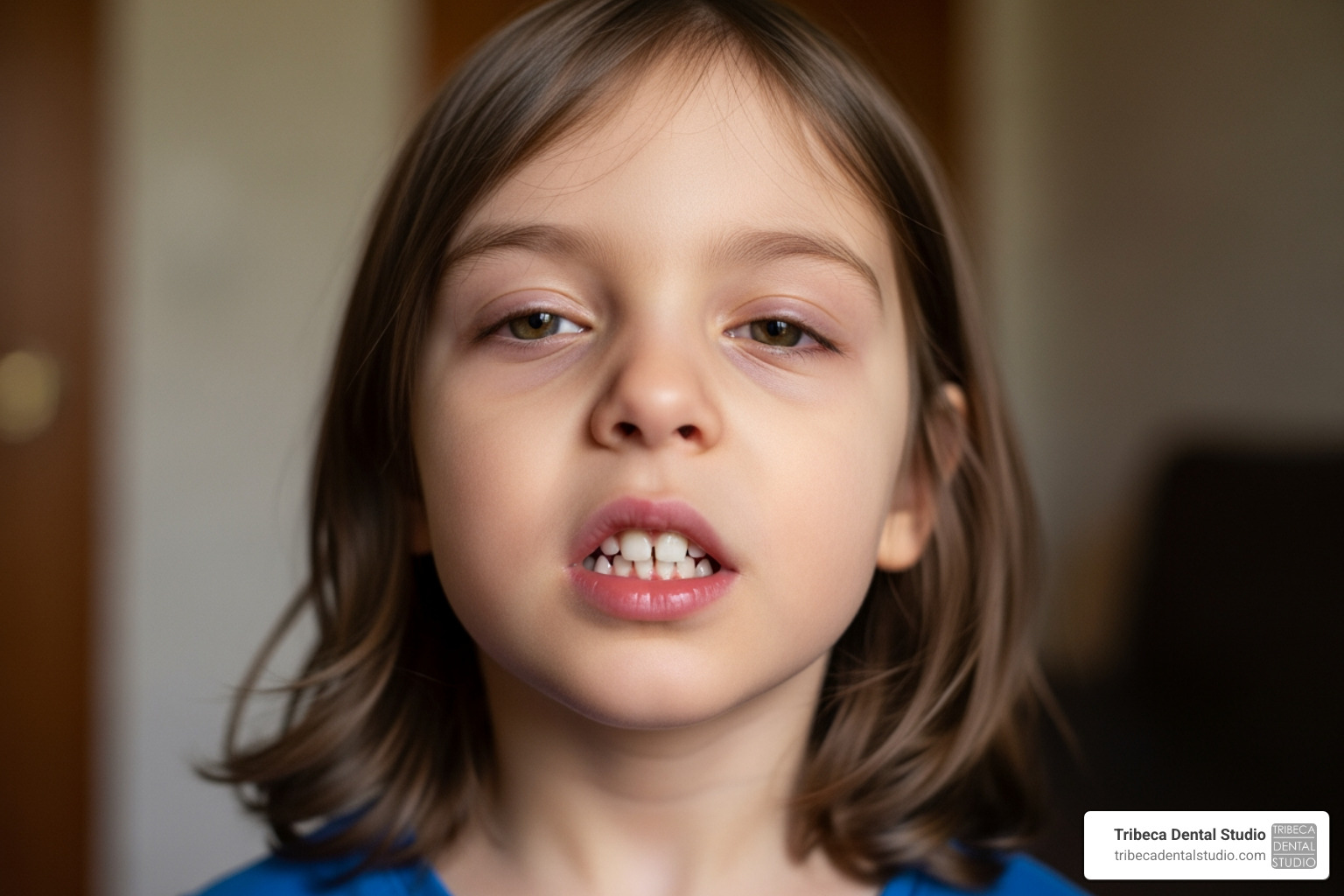 child with adenoid face - mouth breathing correction