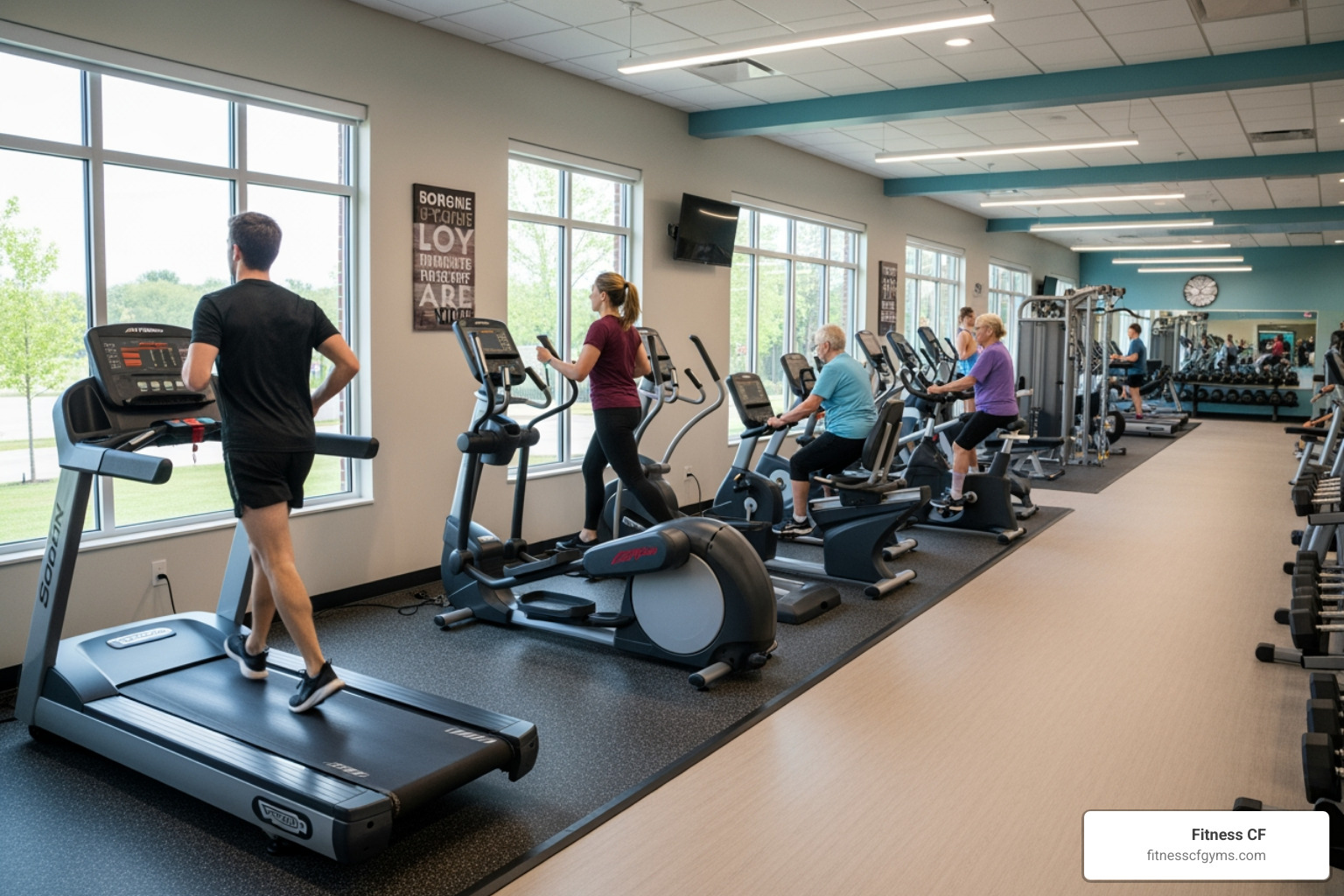 diverse cardio section - gym at cc