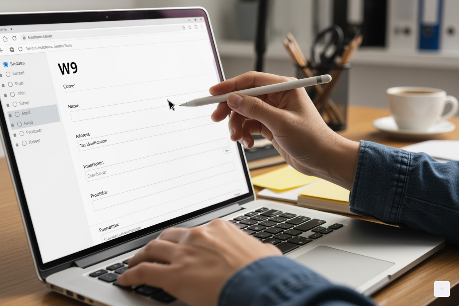 Fillable W9 online tool interface; user-friendly design. - Free online W9 filler